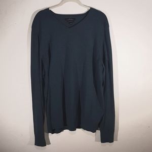 Marc Anthony Men's Sweater Slim Fit Luxury Blend Long Sleeve XL Blue/Green